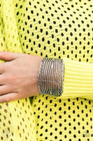 Brace Yourself - Silver - Paparazzi Cuff Bracelet Fashion Fix