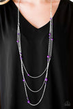 Paparazzi - Triple Tango - Purple Necklace #3150 (D)