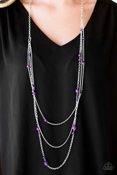 Paparazzi - Triple Tango - Purple Necklace #3150 (D)