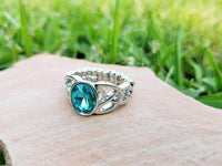 Shimmer Splash - Blue - Paparazzi Ring