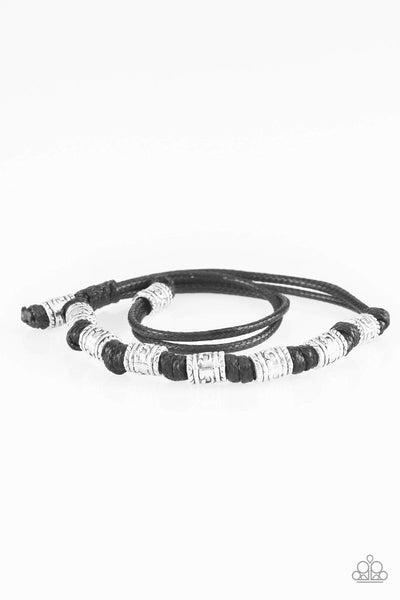 Paparazzi - Port Of Call - Black Sliding Knot Cord Bracelet