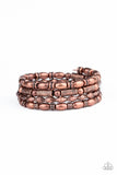 Texture Throwdown - Copper - Paparazzi Coil Bracelet