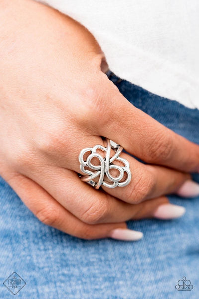 Ever Entwined - Silver - Paparazzi Ring Fashion Fix