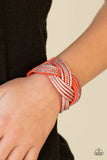 Paparazzi - Big City Shimmer - Orange Snap Bracelet # 1162