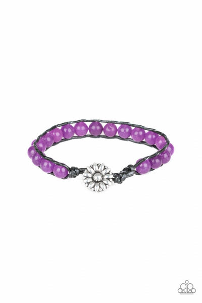 Daisy Guru - Purple Paparazzi Button Loop Closure Bracelet