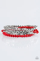 Colorfully Chromatic - Red - Paparazzi Stretchy Bracelet #179