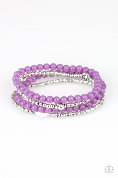 Blooming Buttercups - Purple - Paparazzi Stretchy Bracelet