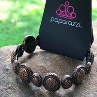 Paparazzi - Cactus Cay - Copper Stretchy Bracelet #172 (D)