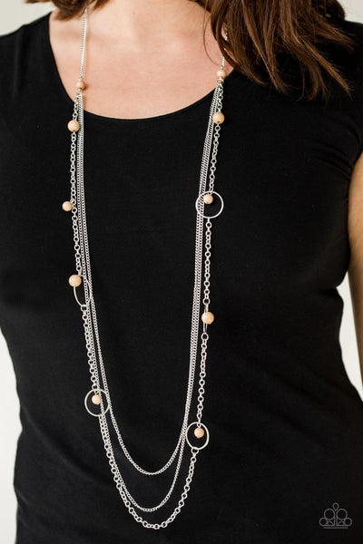 Paparazzi - Collectively Carefree - Brown Necklace
