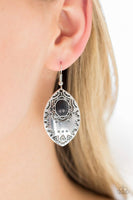 Mountain Montage - Black - Paparazzi Earrings