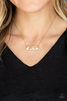 The GLAM-ma - Gold - Paparazzi Inspirational Necklace
