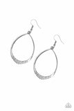 Paparazzi "REIGN Down" - White Earrings #2038 (D)