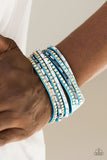 This Time With Attitude - Blue - Paparazzi Snap Double Wrap Bracelet