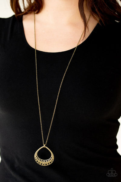 Paparazzi - Prehistoric Drama - Brass Necklace #3468 (D)
