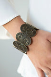 Flirtatious Florals - Brass - Paparazzi Stretchy Bracelet #945 (D)