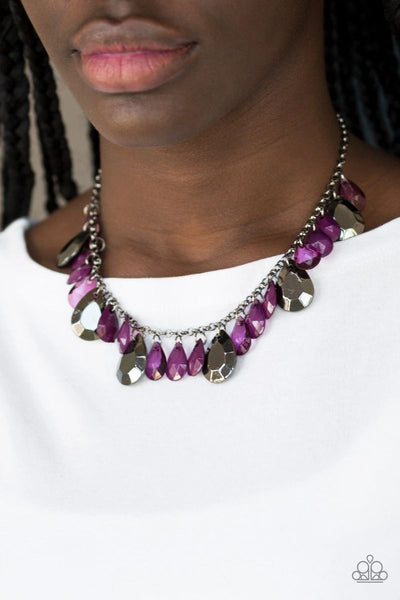 Paparazzi - Hurricane Season - Purple Necklace #3795 (D)
