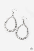 Rise and Sparkle! - White - Paparazzi Earrings #1279