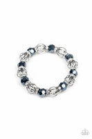 Paparazzi - Metro Squad - Blue Stretchy Bracelet