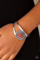 Paparazzi - Deep In The TUMBLEWEEDS" - Red Cuff Bracelet #1489