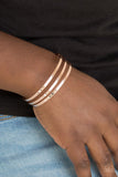 Street Sleek - Rose Gold - Paparazzi Cuff Bracelet #2195 (D)