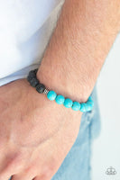 Destiny - Blue - Paparazzi Stretchy Lave Beads Bracelet Men's Line