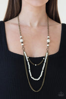 Very Vintage - Brass - Paparazzi Necklace