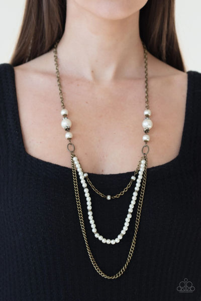 Very Vintage - Brass - Paparazzi Necklace