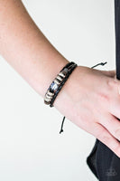 Fearless Forester - Black - Paparazzi Sliding Knot Bracelet 425(D)