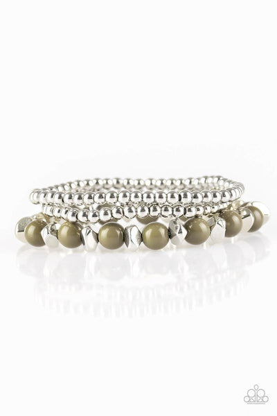 Epic Escape - Green - Paparazzi Stretchy Bracelet