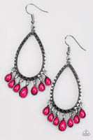Radiant Bursts - Pink - Paparazzi Earrings #2373 (D)