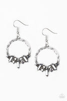 On The Uptrend - Silver - Paparazzi Earrings