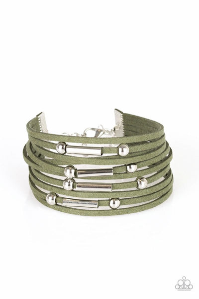 Back To BACKPACKER - Green - Paparazzi Clasp Bracelet