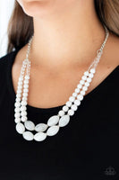Sundae Shoppe - White - Paparazzi Beads Necklace #670 (D)