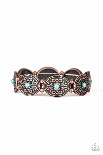 West Wishes - Copper - Paparazzi Stretchy Bracelet