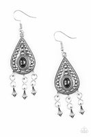 Sahara Song - Black - Paparazzi Earrings