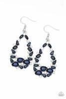 To BEDAZZLE, Or Not To BEDAZZLE - Blue - Paparazzi Earrings