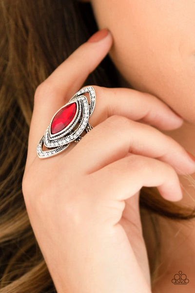 Hot Off The EMPRESS - Red - Paparazzi Ring