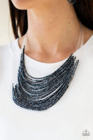 Paparazzi - Catwalk Queen - Blue Seed Beads Necklace
