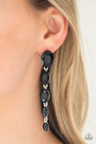 Red Carpet Radiance - Black - Paparazzi Post Earrings