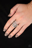 Buckle Up - Silver - Paparazzi Ring