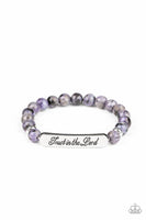 Keep The Trust - Purple Stretchy Inspirational Bracelet