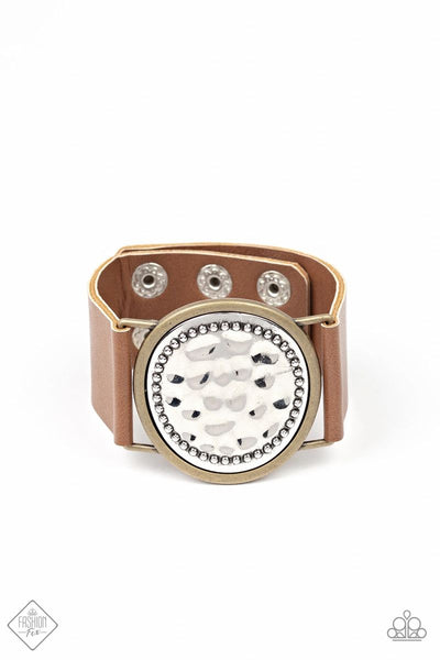 Hold On To Your Buckle - Brown - Paparazzi Bracelet Fashion Fix