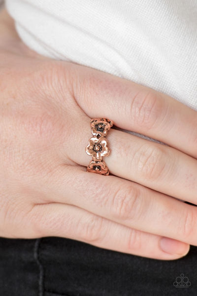 Spring Meadows - Copper - Paparazzi Ring Flower
