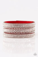 Dangerously Drama Queen - Red - Paparazzi Snap Bracelet