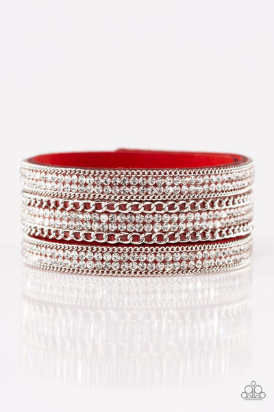 Dangerously Drama Queen - Red - Paparazzi Snap Bracelet
