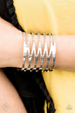 Keep Them On Edge - Silver - Paparazzi Cuff Bracelet Fashion Fix #1512 (D)