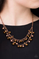 Paparazzi - Fashion Show Fabulous - Copper Necklace #3323