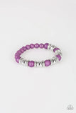 Across the Mesa - Purple - Paparazzi Stretchy Bracelet