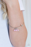Paparazzi "Marine Melody" - Pink Hinge Bangle Bracelet #1175