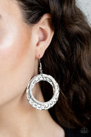 Cinematic Shimmer - White - Paparazzi Earrings